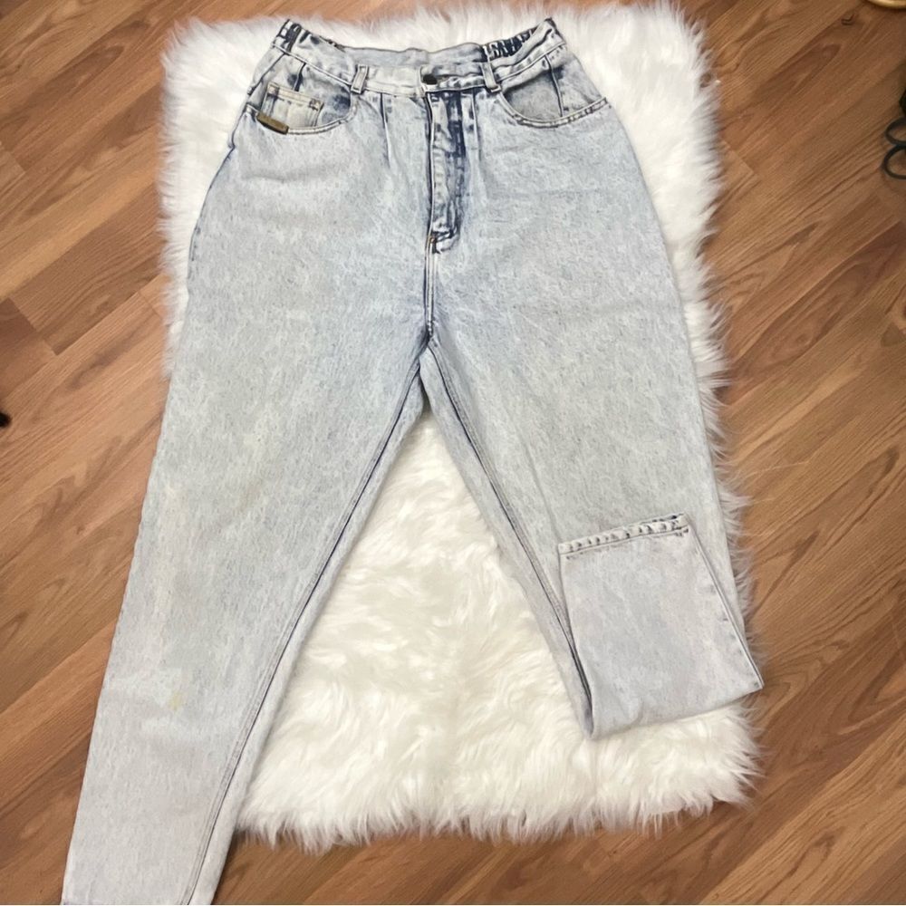 PS Gitano Vintage 80’s Acid/ Bleach Wash SUPER High Waist Jeans 28